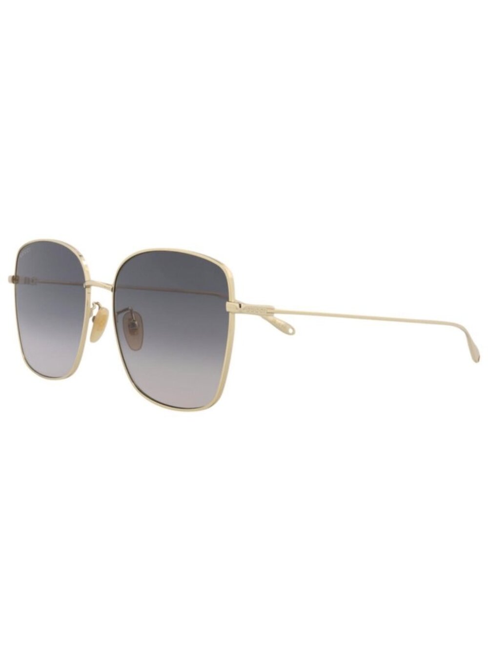 New Gucci Womens Square/Rectangle Gold Gold Grey Fashion Designer Sunglasses